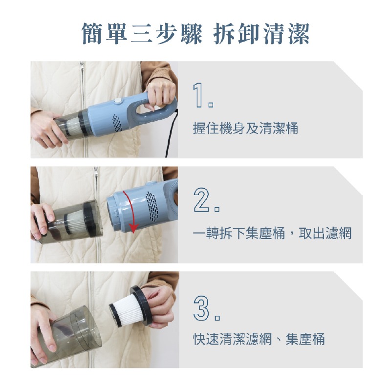 【KINYO輕巧有線吸塵器】插電使用 線長4米 車用吸塵器 手持吸塵器 有線吸塵器 直立式吸塵器【LD1453】-細節圖10