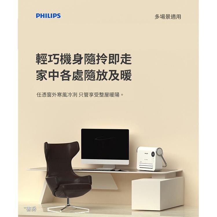 【Philips 飛利浦】壁掛/直立陶瓷遙控暖風機/電暖器(AHR3124FX)-細節圖8