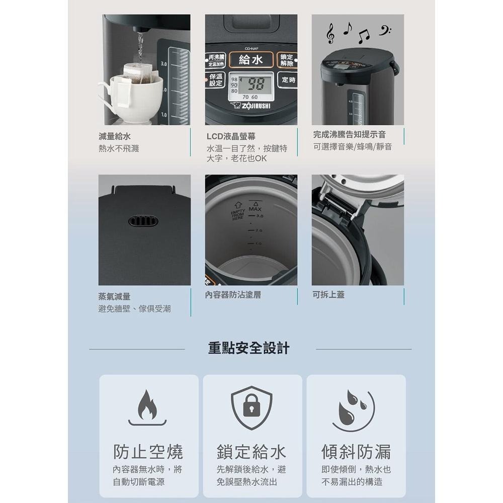 【ZOJIRUSHI 象印】4公升微電腦電動熱水瓶(CD-NAF40)-細節圖9