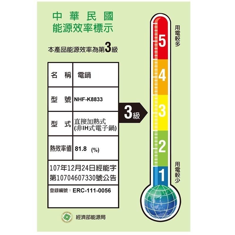 【勳風】3-5人份電子鍋(NHF-K8833/NHF-K8834)-細節圖9