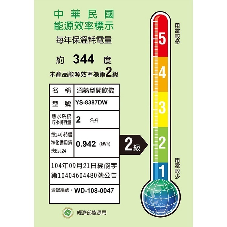 【元山牌】微電腦蒸汽式防火溫熱開飲機(YS-8387DW)-細節圖2