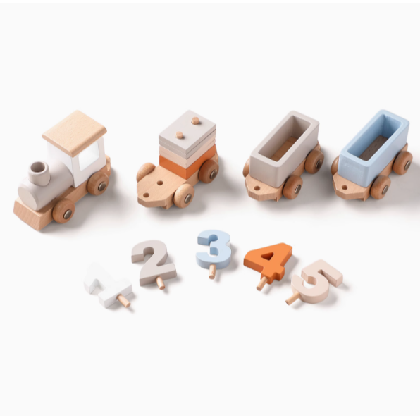 木質生日玩具火車 ღ 木質 兒童生日 火車玩具 寶寶生日 里程碑 玩具小火車 創意生日 拍照擺飾-細節圖4
