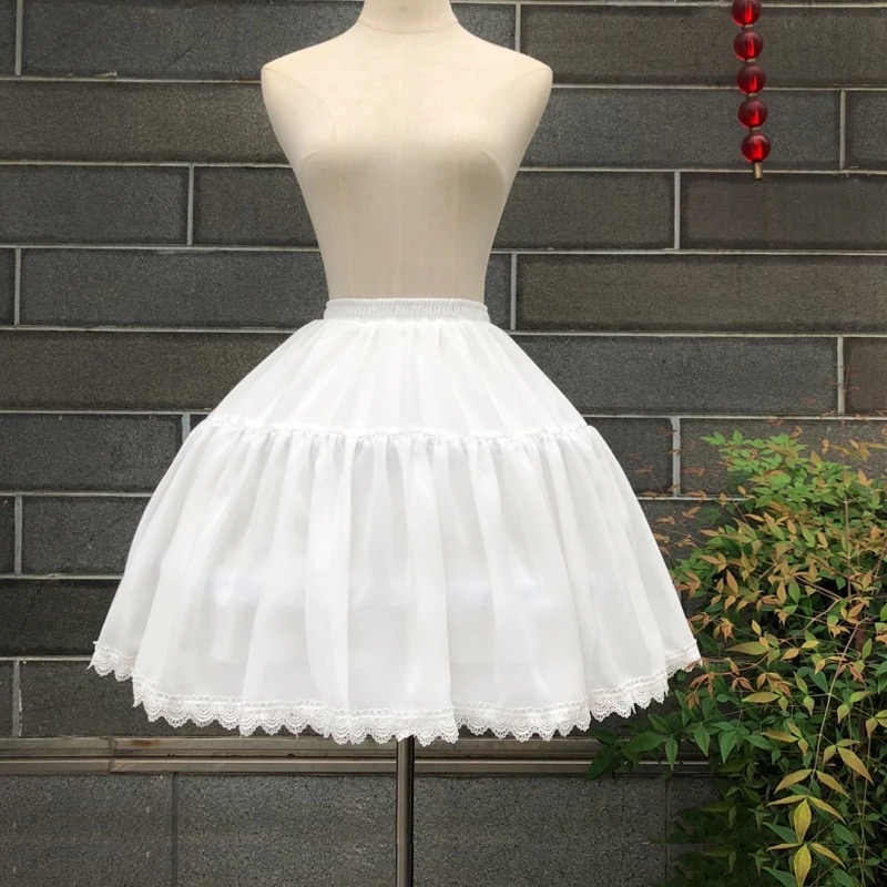 台灣現貨丨Cosplay/Lolita 裙撐 鐘型撐裙 中長款 蘿莉 澎澎裙 底襯裙 半身裙 無骨 軟紗 日常-規格圖2