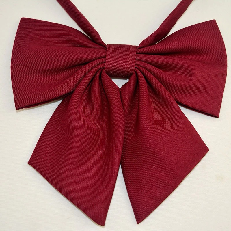 台灣現貨丨Cosplay 多色 領結 JK制服 學生領花 水手服小物 羽根紺色 純色 日系 配飾 配件 蝴蝶結 領飾-規格圖1