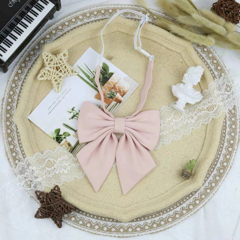 台灣現貨丨Cosplay 多色 領結 JK制服 學生領花 水手服小物 羽根紺色 純色 日系 配飾 配件 蝴蝶結 領飾-規格圖1