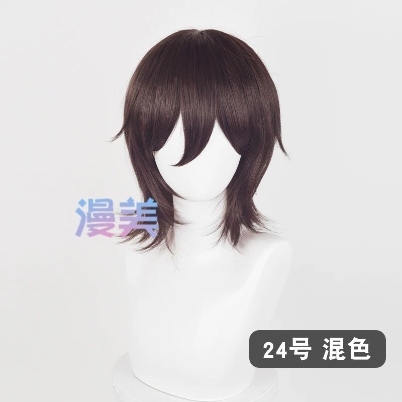 台灣現貨 快速出貨丨多色Cosplay/Cos 假髮 萬用款 髮尾加長 反翹 37cm 收臉 狼尾 短髮 少年 基佬-規格圖11