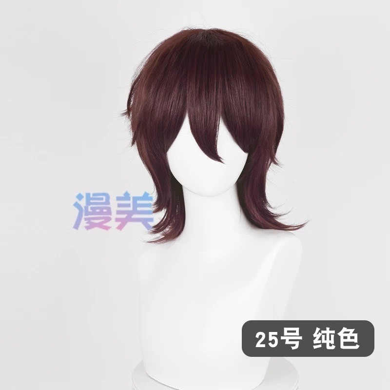 台灣現貨 快速出貨丨多色Cosplay/Cos 假髮 萬用款 髮尾加長 反翹 37cm 收臉 狼尾 短髮 少年 基佬-規格圖1