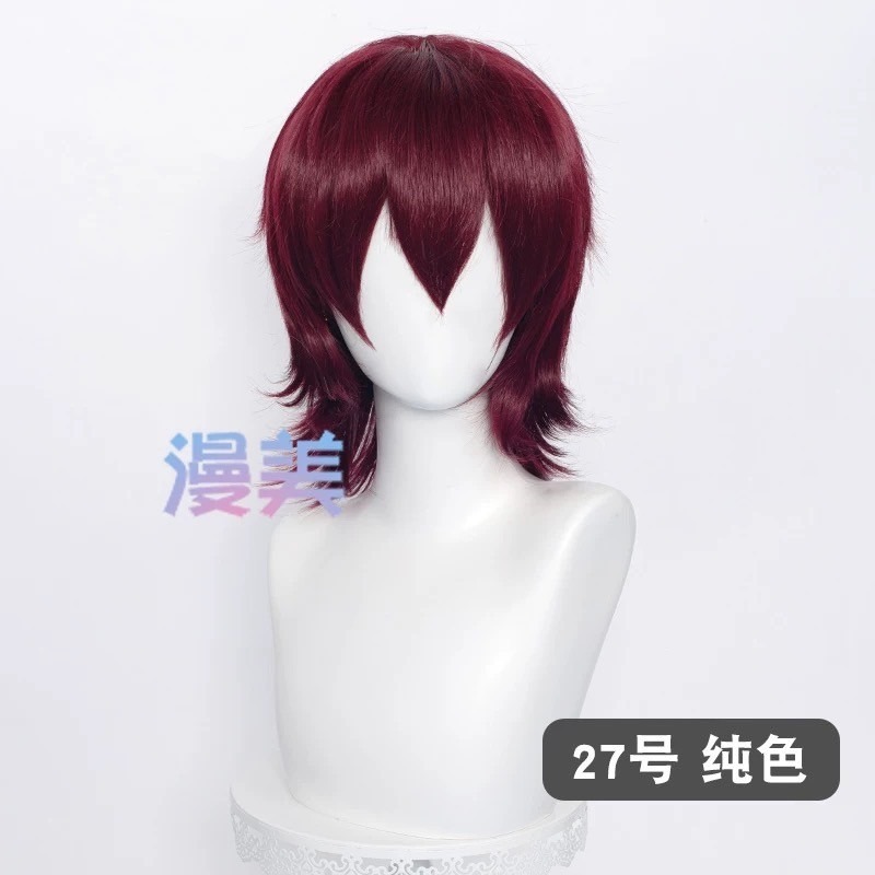 台灣現貨 快速出貨丨多色Cosplay/Cos 假髮 萬用款 髮尾加長 反翹 37cm 收臉 狼尾 短髮 少年 基佬-規格圖1
