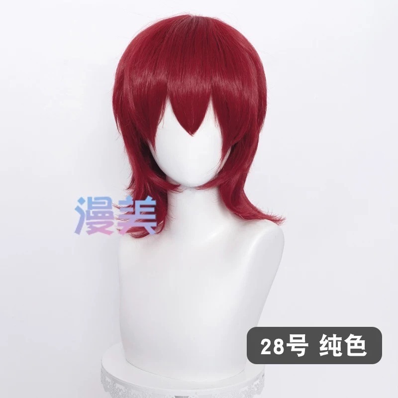 台灣現貨 快速出貨丨多色Cosplay/Cos 假髮 萬用款 髮尾加長 反翹 37cm 收臉 狼尾 短髮 少年 基佬-規格圖1