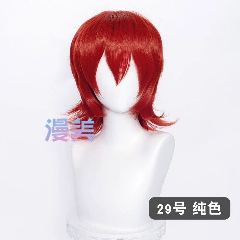 台灣現貨 快速出貨丨多色Cosplay/Cos 假髮 萬用款 髮尾加長 反翹 37cm 收臉 狼尾 短髮 少年 基佬-規格圖1