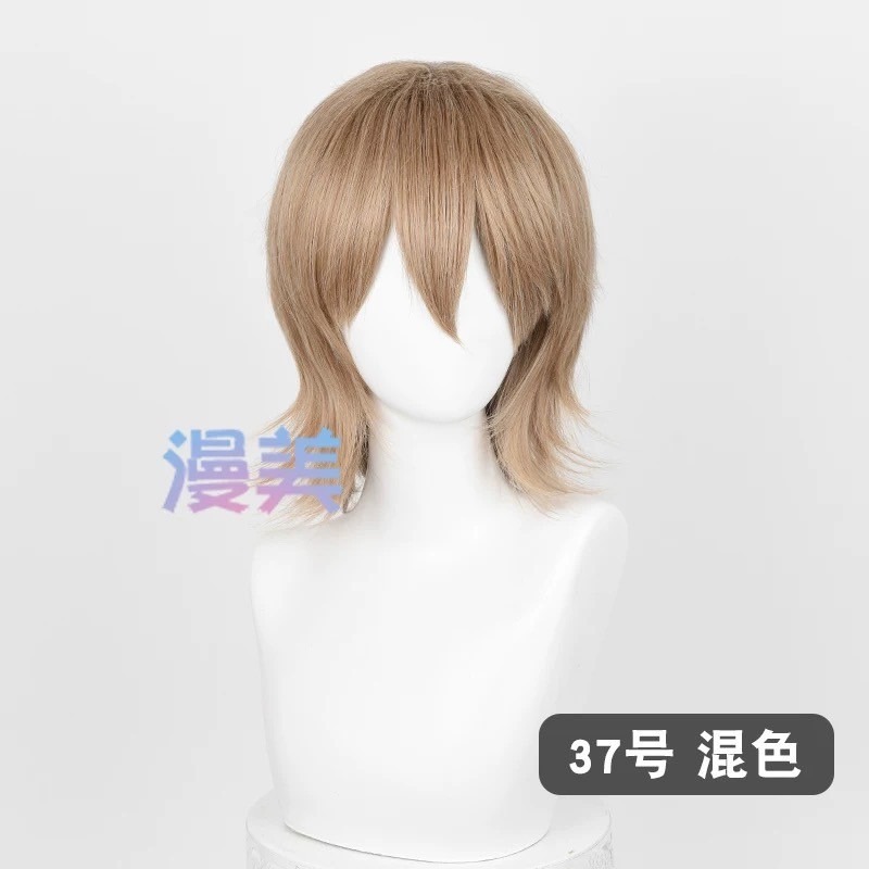 台灣現貨 快速出貨丨多色Cosplay/Cos 假髮 萬用款 髮尾加長 反翹 37cm 收臉 狼尾 短髮 少年 基佬-規格圖1