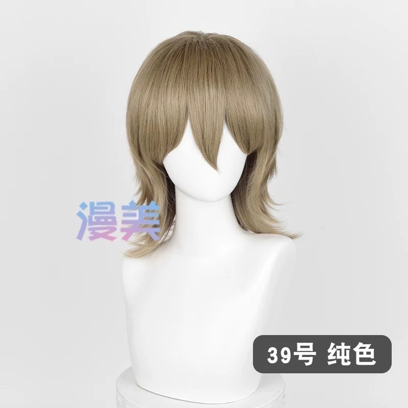 台灣現貨 快速出貨丨多色Cosplay/Cos 假髮 萬用款 髮尾加長 反翹 37cm 收臉 狼尾 短髮 少年 基佬-規格圖1
