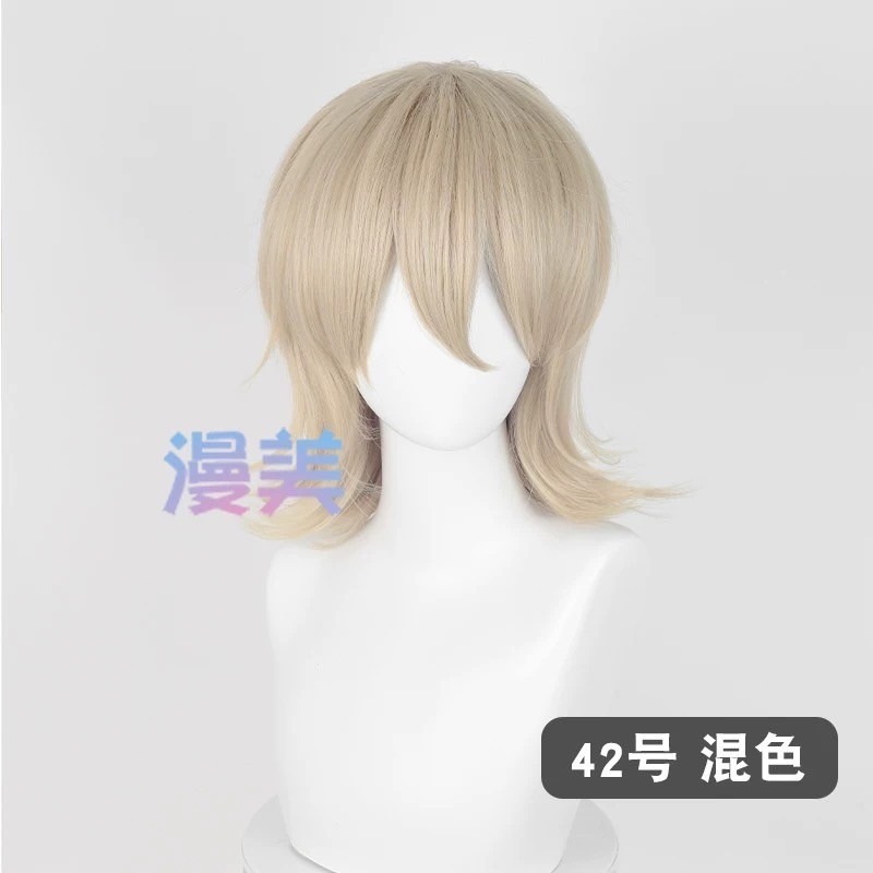 台灣現貨 快速出貨丨多色Cosplay/Cos 假髮 萬用款 髮尾加長 反翹 37cm 收臉 狼尾 短髮 少年 基佬-規格圖1