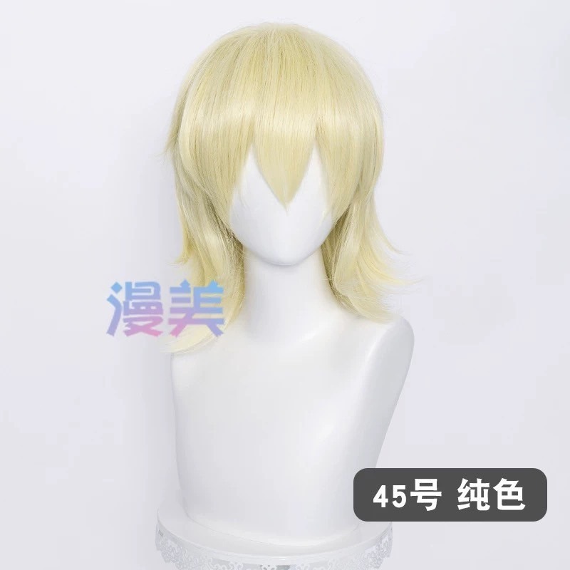 台灣現貨 快速出貨丨多色Cosplay/Cos 假髮 萬用款 髮尾加長 反翹 37cm 收臉 狼尾 短髮 少年 基佬-規格圖1