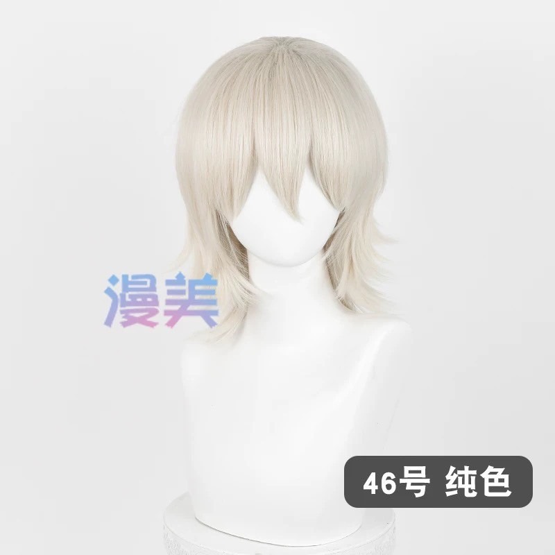 台灣現貨 快速出貨丨多色Cosplay/Cos 假髮 萬用款 髮尾加長 反翹 37cm 收臉 狼尾 短髮 少年 基佬-規格圖1