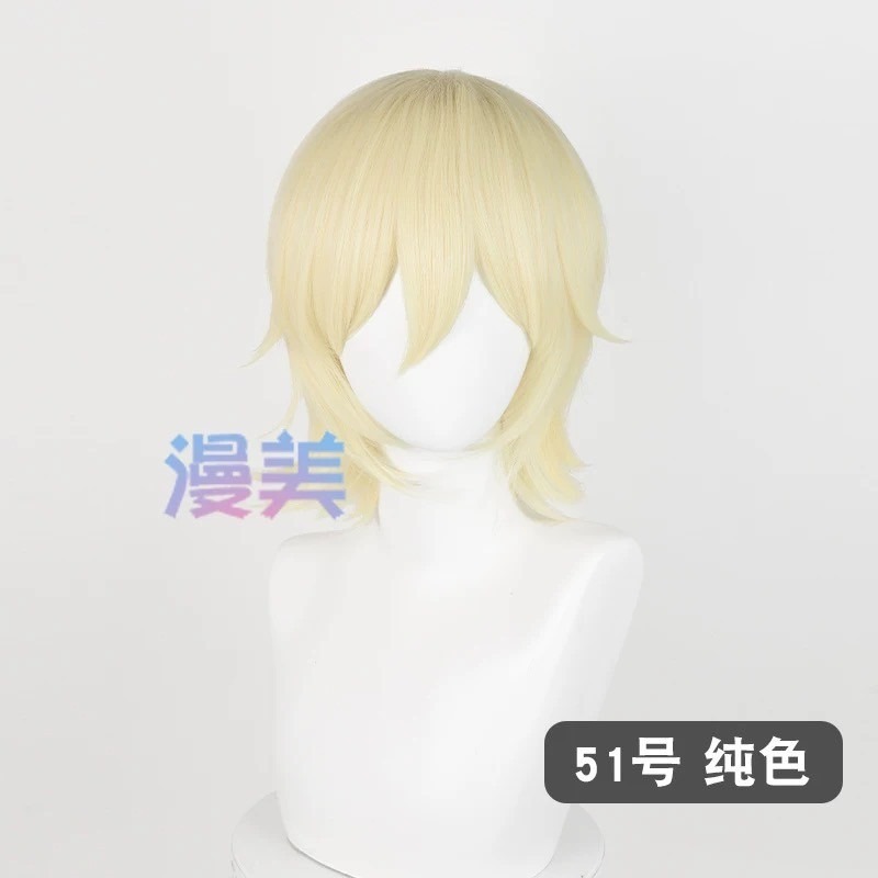 台灣現貨 快速出貨丨多色Cosplay/Cos 假髮 萬用款 髮尾加長 反翹 37cm 收臉 狼尾 短髮 少年 基佬-規格圖1