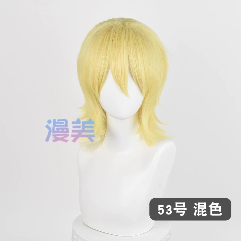 台灣現貨 快速出貨丨多色Cosplay/Cos 假髮 萬用款 髮尾加長 反翹 37cm 收臉 狼尾 短髮 少年 基佬-規格圖1