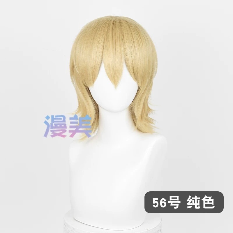 台灣現貨 快速出貨丨多色Cosplay/Cos 假髮 萬用款 髮尾加長 反翹 37cm 收臉 狼尾 短髮 少年 基佬-規格圖1