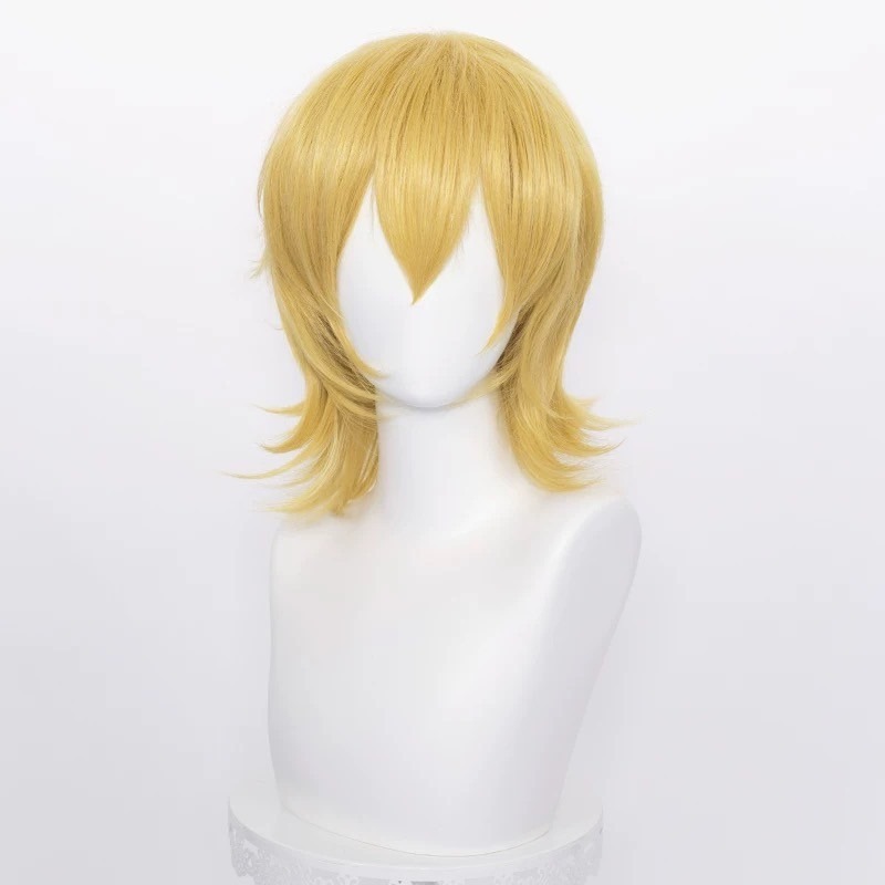 台灣現貨 快速出貨丨多色Cosplay/Cos 假髮 萬用款 髮尾加長 反翹 37cm 收臉 狼尾 短髮 少年 基佬-規格圖1