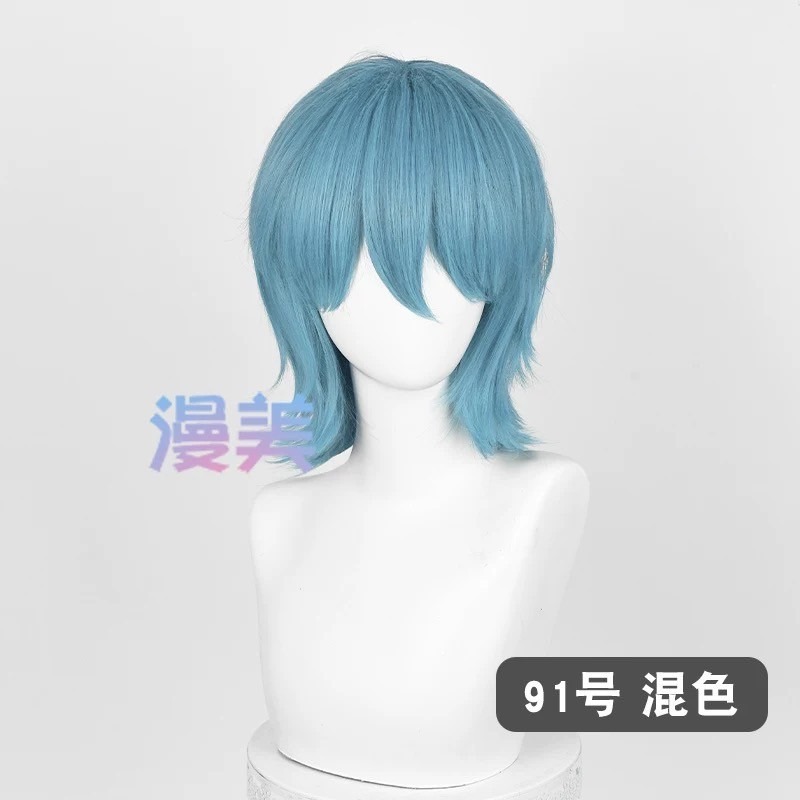 台灣現貨 快速出貨丨多色Cosplay/Cos 假髮 萬用款 髮尾加長 反翹 37cm 收臉 狼尾 短髮 少年 基佬-規格圖1