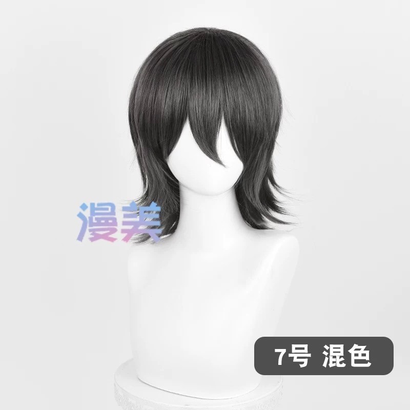 台灣現貨 快速出貨丨多色Cosplay/Cos 假髮 萬用款 髮尾加長 反翹 37cm 收臉 狼尾 短髮 少年 基佬-規格圖1
