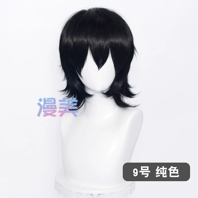 台灣現貨 快速出貨丨多色Cosplay/Cos 假髮 萬用款 髮尾加長 反翹 37cm 收臉 狼尾 短髮 少年 基佬-規格圖1