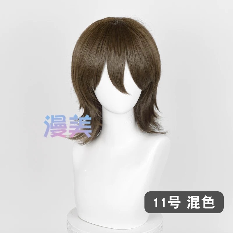 台灣現貨 快速出貨丨多色Cosplay/Cos 假髮 萬用款 髮尾加長 反翹 37cm 收臉 狼尾 短髮 少年 基佬-規格圖1
