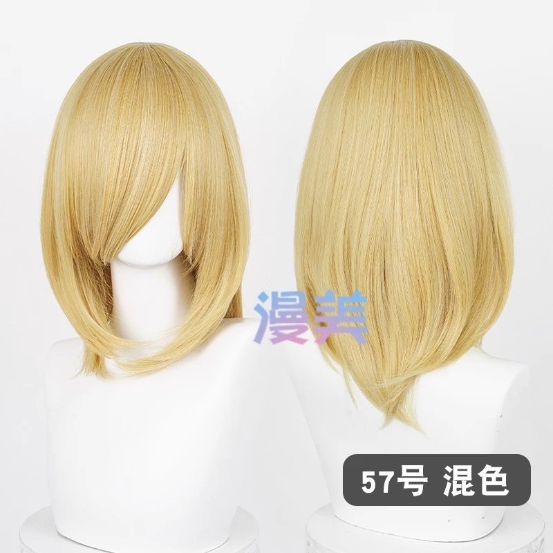 台灣現貨丨多色 Cosplay/Cos 假髮 萬用款 40cm 收臉 髮尾內收 短髮 中長髮 少女 直髮 瀏海-規格圖2