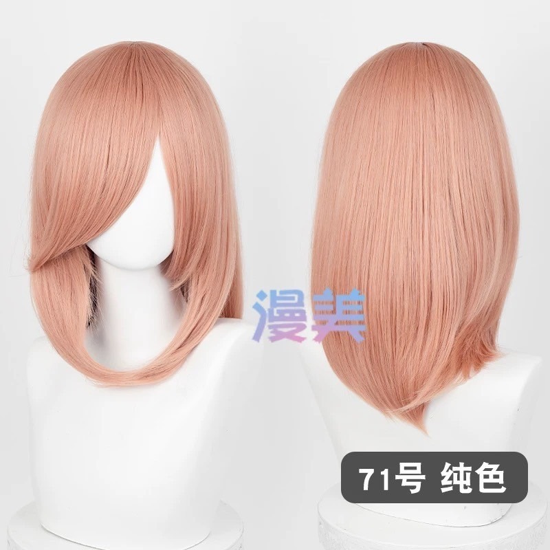 台灣現貨丨多色 Cosplay/Cos 假髮 萬用款 40cm 收臉 髮尾內收 短髮 中長髮 少女 直髮 瀏海-規格圖2