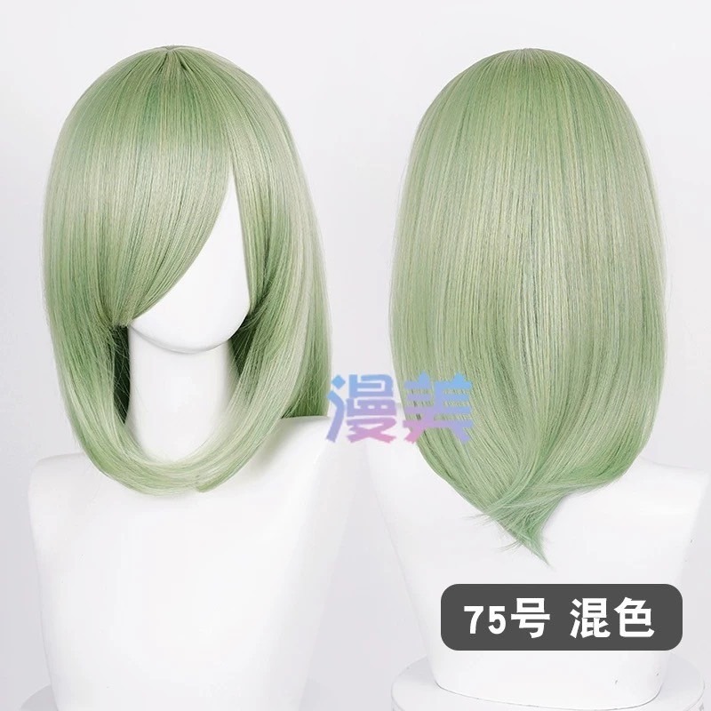 台灣現貨丨多色 Cosplay/Cos 假髮 萬用款 40cm 收臉 髮尾內收 短髮 中長髮 少女 直髮 瀏海-規格圖2