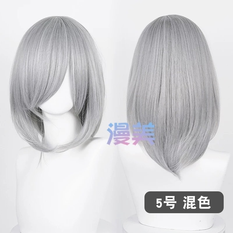 台灣現貨丨多色 Cosplay/Cos 假髮 萬用款 40cm 收臉 髮尾內收 短髮 中長髮 少女 直髮 瀏海-規格圖2