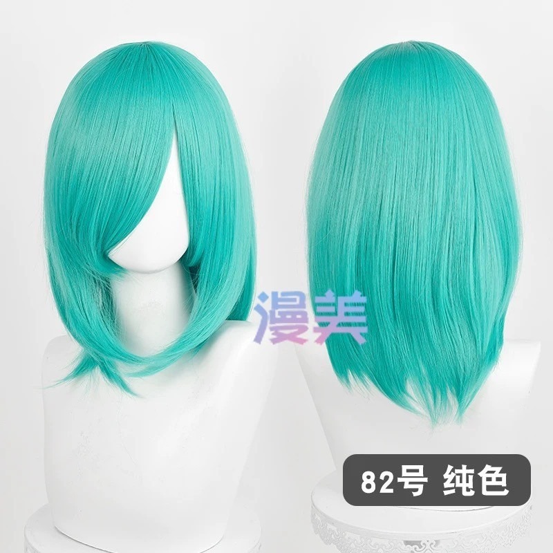 台灣現貨丨多色 Cosplay/Cos 假髮 萬用款 40cm 收臉 髮尾內收 短髮 中長髮 少女 直髮 瀏海-規格圖2