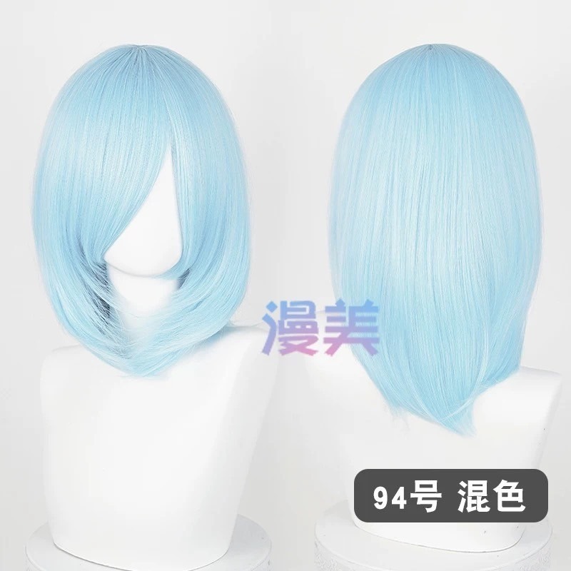 台灣現貨丨多色 Cosplay/Cos 假髮 萬用款 40cm 收臉 髮尾內收 短髮 中長髮 少女 直髮 瀏海-規格圖2