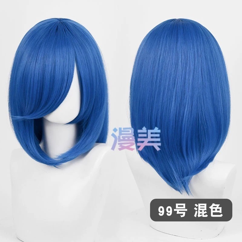 台灣現貨丨多色 Cosplay/Cos 假髮 萬用款 40cm 收臉 髮尾內收 短髮 中長髮 少女 直髮 瀏海-規格圖2