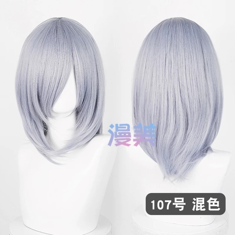 台灣現貨丨多色 Cosplay/Cos 假髮 萬用款 40cm 收臉 髮尾內收 短髮 中長髮 少女 直髮 瀏海-規格圖2