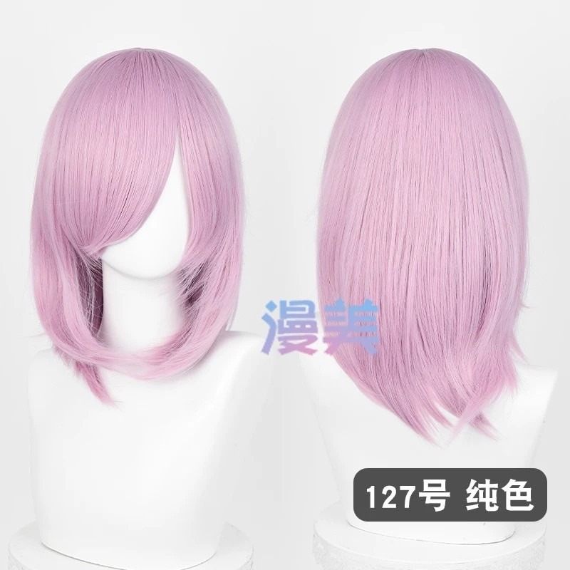 台灣現貨丨多色 Cosplay/Cos 假髮 萬用款 40cm 收臉 髮尾內收 短髮 中長髮 少女 直髮 瀏海-規格圖2