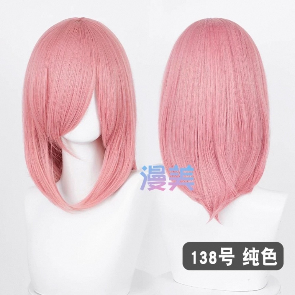 台灣現貨丨多色 Cosplay/Cos 假髮 萬用款 40cm 收臉 髮尾內收 短髮 中長髮 少女 直髮 瀏海-規格圖2