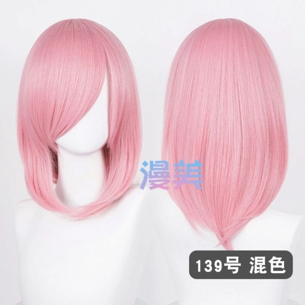 台灣現貨丨丨多色 Cosplay/Cos 假髮 萬用款 40cm 收臉 髮尾內收 短髮 中長髮 少女 直髮 瀏海-規格圖2