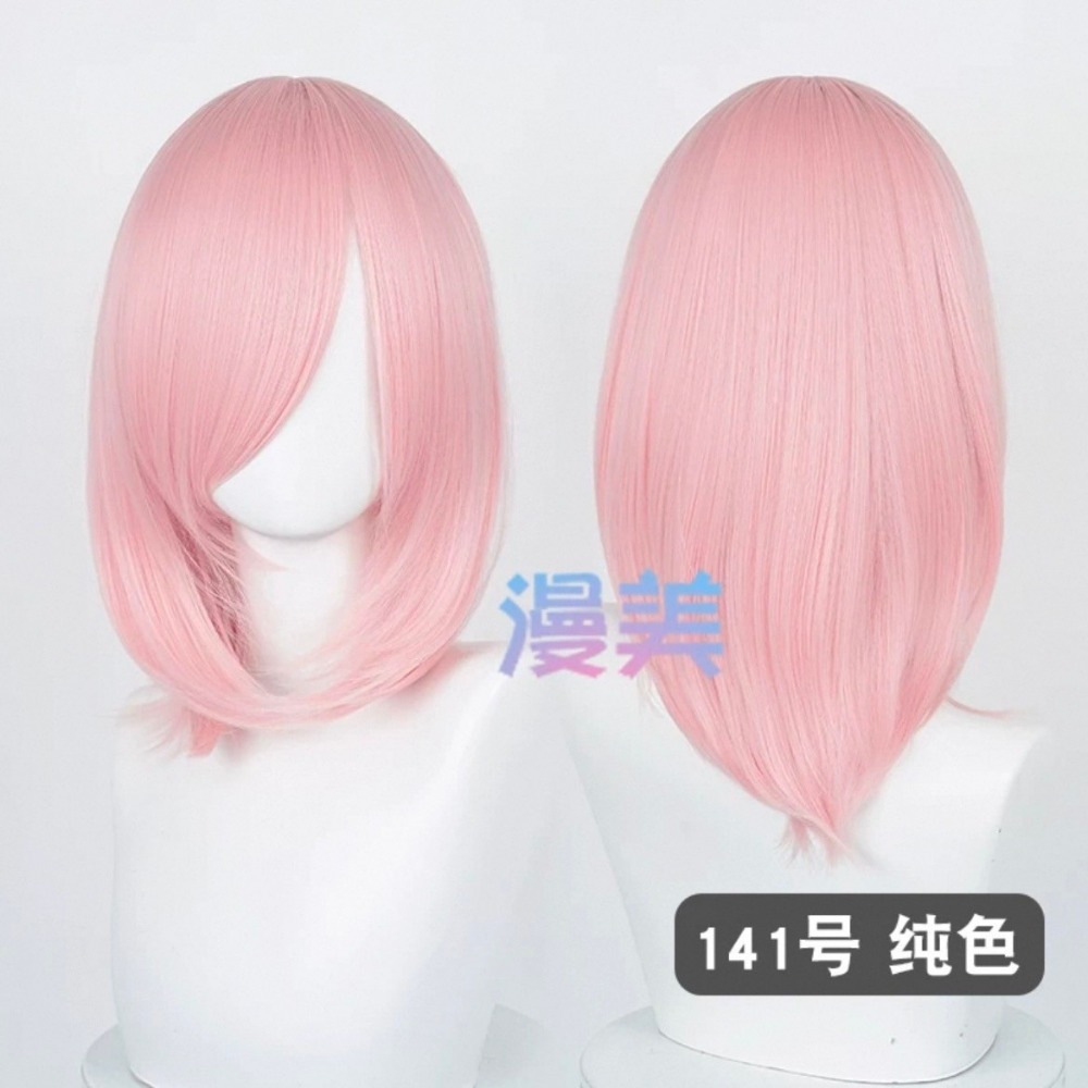 台灣現貨丨丨多色 Cosplay/Cos 假髮 萬用款 40cm 收臉 髮尾內收 短髮 中長髮 少女 直髮 瀏海-規格圖2