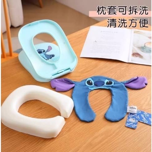 迪士尼可折疊午睡枕 抱枕 頸枕 長抱枕  款式:史迪奇/熊抱哥  尺寸:長25*寬19*高3cm  手感細膩親膚,舒-細節圖7