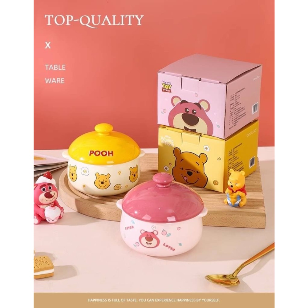 迪士尼陶瓷盅碗  容量:330ml  款式:米奇.米尼.唐老鴨.袋西.維尼.熊抱哥  採用優質陶土,經過高溫燒製而成-細節圖6