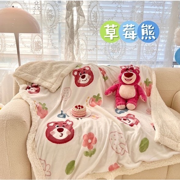 三麗鷗迪士尼 層羊羔毯 200*230CM 被子 毯子雙人被 暖毯 寳寳毯 寵物毯 冷氣毯薄毯沙發毛毯 涼被-細節圖3