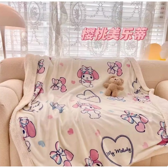 三麗鷗迪士尼 層羊羔毯 200*230CM 被子 毯子雙人被 暖毯 寳寳毯 寵物毯 冷氣毯薄毯沙發毛毯 涼被-細節圖5