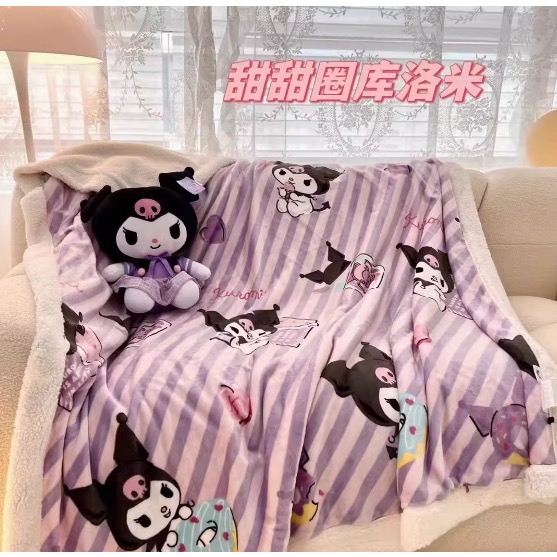三麗鷗迪士尼 層羊羔毯 200*230CM 被子 毯子雙人被 暖毯 寳寳毯 寵物毯 冷氣毯薄毯沙發毛毯 涼被-細節圖6