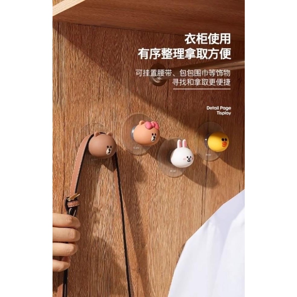 現貨款式熊大防撞掛勾承重:2KG 使用提醒  使用時避免與明火接觸,塑膠易燃。-細節圖2