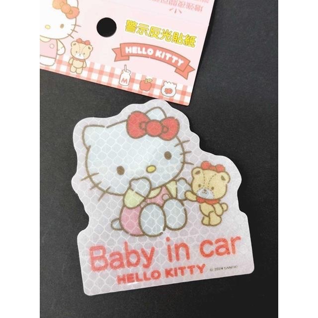 三麗鷗 車用警示反光裝飾貼（6款隨機出貨）貼紙 車貼-細節圖2
