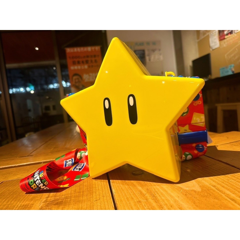 日本 環球影城 任夭堂超級瑪莉限定閃亮亮無敵 星星爆 米花桶-細節圖3