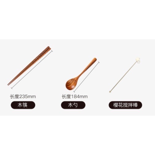 KT凱蒂貓 櫻花系列七件餐具組 陶瓷 碗 杯子湯匙筷子 送禮 日式 瓷碗 小米飯碗 家用餐 陶瓷碗 湯碗面限貨運 免運-細節圖3