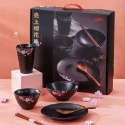 KT凱蒂貓 櫻花系列七件餐具組 陶瓷 碗 杯子湯匙筷子 送禮 日式 瓷碗 小米飯碗 家用餐 陶瓷碗 湯碗面限貨運 免運-規格圖4