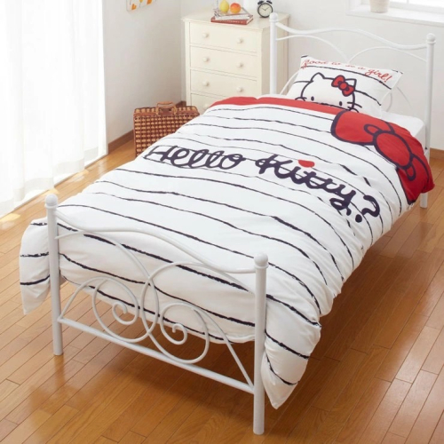 日本進口 出清 凱蒂貓 床包三件組 寢具 洋式 棉被